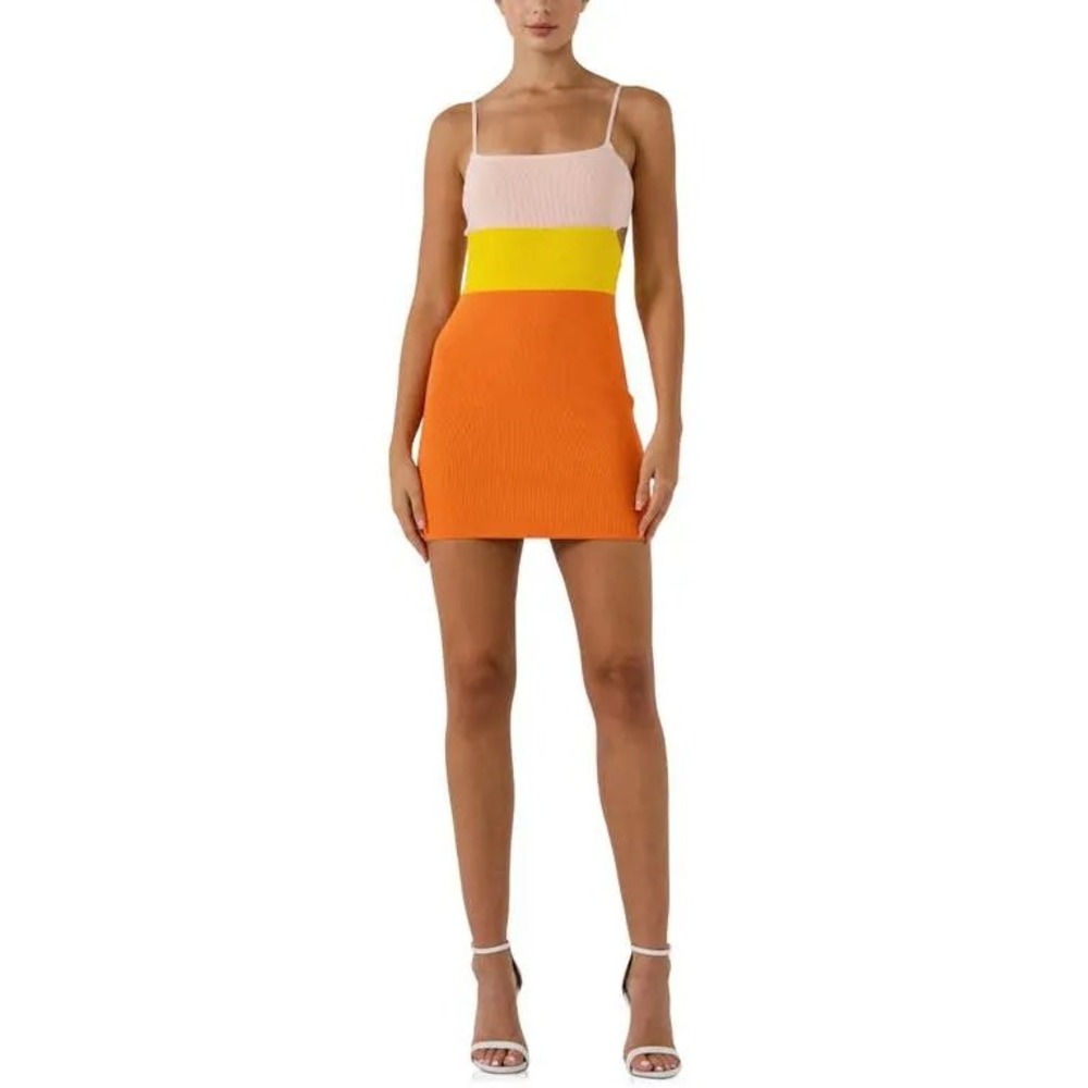 Endless Rose Colorblock‎ Cutout Mini Dress Medium